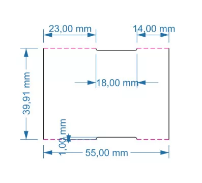 Polccímke 40x55mm Hőpapír Prémium Kartoncímke SÁRGA 600db/tek.