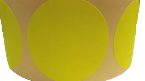 38mm Körcímke FLUO CITROMSÁRGA