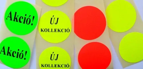 38mm Körcímke FLUO CITROMSÁRGA