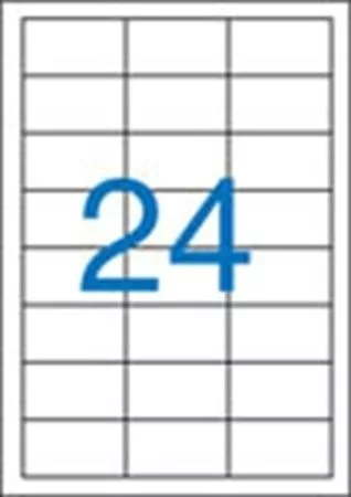 Victoria A4 Etikett, univerzális, 64,6x33,8 mm, 2400 etikett/csomag (LCV11368)