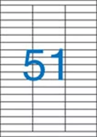 Victoria A4 Etikett, univerzális, 70x16,9 mm, 5100 etikett/csomag (LCV11386)