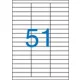 Victoria A4 Etikett, univerzális, 70x16,9 mm, 5100 etikett/csomag (LCV11386)