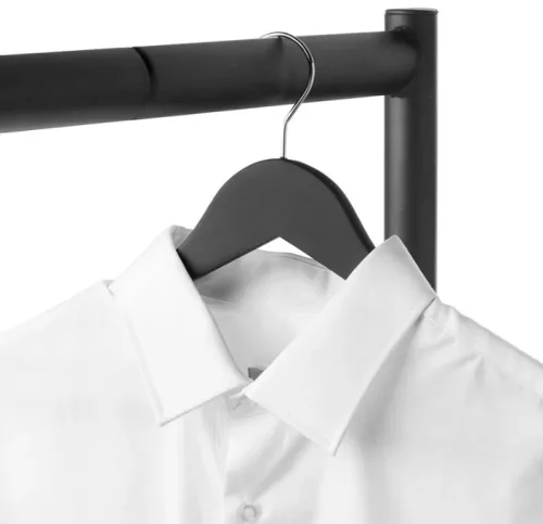 Umeraș din lemn cu crestături pentru fustă, negru (44 cm)