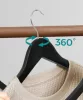 Umeraș din lemn cu crestături pentru fustă, negru (44 cm)