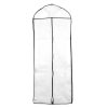 Hușă pentru rochii de mireasă/rochii de seară, albă ca zăpada, 180x70x22 cm burduf lateral si bază cu bordura neagra