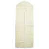 Hușă pentru rochii de mireasă/rochii de seară, albă ca zăpada, 180x70x22 cm burduf lateral si bază cu bordura neagra