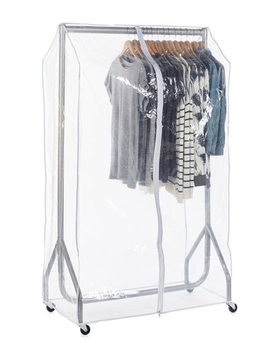 Husă protecție pentru suport umerașe, Transparent, 122x50x160 cm