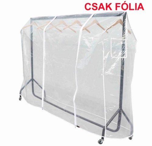 Husă protecție pentru suport umerașe, Transparent, 122x50x160 cm