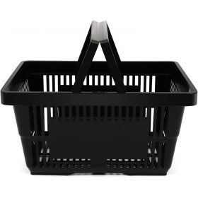 Cos de cumparaturi, 22 litri, negru, din plastic, de mana