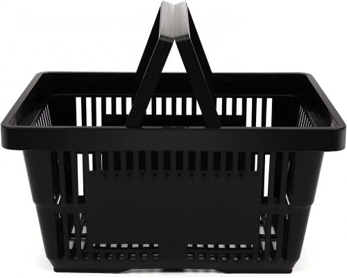 Cos de cumparaturi, 22 litri, negru, din plastic, de mana