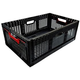 Lada depozitare, din plastic, 46 L, pliabila, neagra