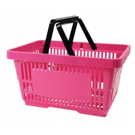 Cos de cumparaturi, 22 litri, PINK, din plastic, de mana
