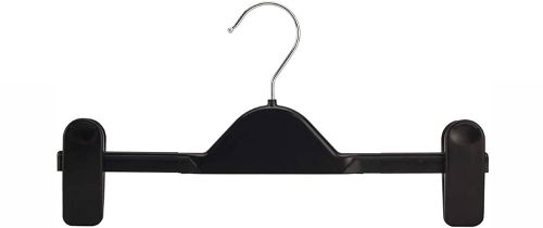 28cm Umerase din Plastic cu Cleme Pentru Pantaloni si Fuste, Culoare Negru