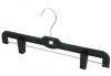 36cm Umerase din Plastic cu Cleme, Culoare Negru - Umeraș tip SUA