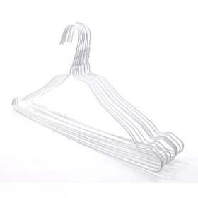 Umerașe din sârmă zincată, umeraș de sârmă 40cm,  alb